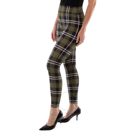 burberry dark olive leggings womens|burberry vintage check leggings.